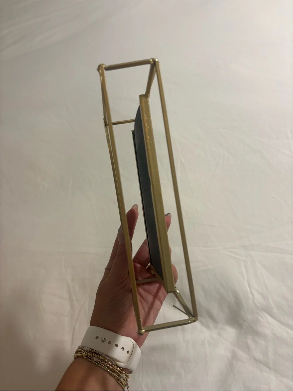 4x6 Gold Geometric Metal Photo Frame - Home Accents